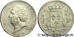 5 francs Louis XVIII, tête nue 1822 Lille F.309/75