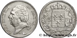 5 francs Louis XVIII, tête nue 1822 Lille F.309/75