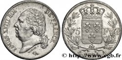 5 francs Louis XVIII, tête nue 1824 Paris F.309/86