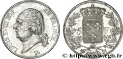 5 francs Louis XVIII, tête nue 1824 Marseille F.309/96