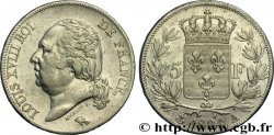 5 francs Louis XVIII, tête nue 1824 Paris F.309/88
