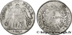 5 francs Union et Force, Union serré, avec glands intérieurs et gland extérieur 1798 Bordeaux F.288/59 TB25