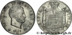 5 lire Napoléon Empereur et Roi d’Italie, 1er type, tranche en relief 1808 Milan M.218  TTB42