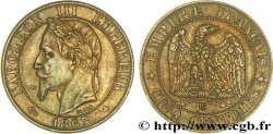 Cinq centimes Napoléon III, tête laurée 1863 Strasbourg F.117/9