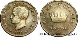 Soldo Napoléon Empereur et Roi d’Italie, 1er type 1807 Milan M.295
