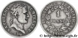 1 franc Napoléon Ier tête laurée, République française 1808 Paris F.204/2 TB35