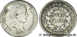 Demi-franc Napoléon Ier tête laurée, Empire français 1811 Lille F.178/34