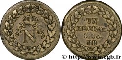 Un décime à l’N couronnée 1814 Strasbourg F.131/3