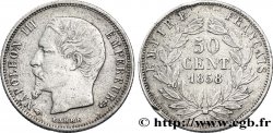 50 centimes Napoléon III, tête nue 1858 Paris F.187/9