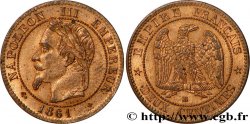Deux centimes Napoléon III, tête laurée 1861 Strasbourg F.108A/2