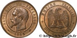 Dix centimes Napoléon III, tête nue 1853 Paris F.133/2