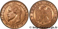 Cinq centimes Napoléon III, tête laurée 1864 Strasbourg F.117/14 SPL64