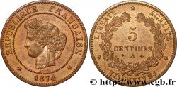 5 centimes Cérès 1874 Paris F.118/9