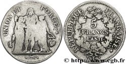 5 francs Union et Force, Union serré, seulement glands intérieurs 1803 Bayonne F.288/194