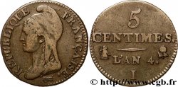5 centimes Dupré, petit module 1796 Limoges F.113/2