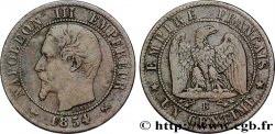 Un centime Napoléon III, tête nue 1854 Rouen F.102/10