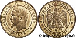 Dix centimes Napoléon III, tête nue 1853 Lille F.133/9
