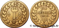 Un décime à l’L couronnée 1814 Strasbourg F.132/1