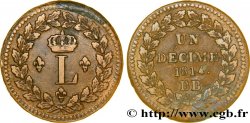 Un décime à l’L couronnée 1814 Strasbourg F.132/1