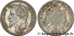 Faux de 2 francs Napoléon III, tête laurée 1869 Strasbourg F.263/11 var.