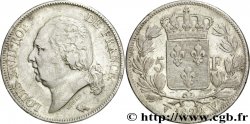 5 francs Louis XVIII, tête nue 1822 Lille F.309/75