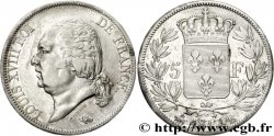 5 francs Louis XVIII, tête nue 1817 Rouen F.309/15