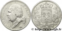 5 francs Louis XVIII, tête nue 1822 Lille F.309/75