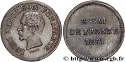 Essai de bronze au module de un centime, Louis-Napoléon Bonaparte 1851 Paris VG.3297  AU50