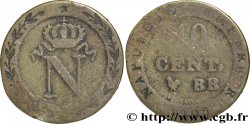 Faux de 10 cent. à l N couronnée 1808 Strasbourg F.130/4 var.