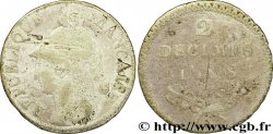 Essai de 2 décimes de Lorthior en argent 1800 Paris VG.831
