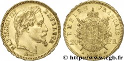 20 francs or Napoléon III, tête laurée 1861 Paris F.532/1