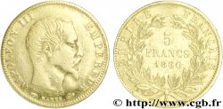 5 francs or Napoléon III, tête nue, grand module 1860 Paris F.501/10