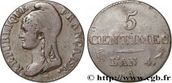 5 centimes Dupré, petit module 1796 Paris F.113/1