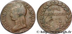 Cinq centimes Dupré, grand module 1797 Limoges F.115/23