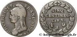 Cinq centimes Dupré, grand module 1799 Paris F.115/36