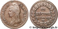 Un décime Dupré, grand module 1799 Lille F.129/30