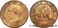Deux centimes Napoléon III, tête nue 1853 Lille F.107/8