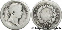 Demi-franc Napoléon Ier tête laurée, Empire français 1813 Limoges F.178/55