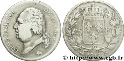5 francs Louis XVIII, tête nue 1818 Rouen F.309/29