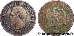 Deux centimes Napoléon III, tête nue 1855 Lyon F.107/28