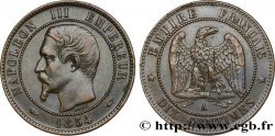 Dix centimes Napoléon III, tête nue 1854 Paris F.133/11