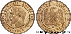 Dix centimes Napoléon III, tête nue 1854 Lille F.133/17