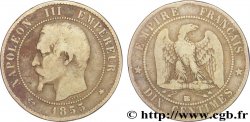 Dix centimes Napoléon III, tête nue 1855 Strasbourg F.133/24