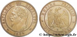 Dix centimes Napoléon III, tête laurée 1862 Bordeaux F.134/9