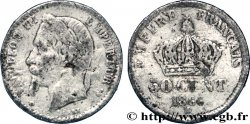Faux de 50 centimes Napoléon III, tête laurée 1866 Strasbourg F.188/10 var.