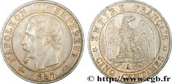 Cinq centimes Napoléon III, tête nue 1857 Paris F.116/37