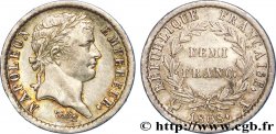 Demi-franc Napoléon Ier tête laurée, République française, buste fort 1808 Paris F.177/2