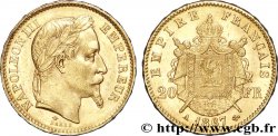 20 francs or Napoléon III, tête laurée 1867 Paris F.532/15