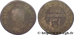 Cinq centimes Dupré, grand module 1797 Lyon F.115/22