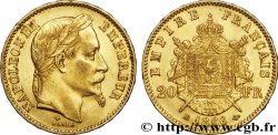 20 francs or Napoléon III, tête laurée 1866 Strasbourg F.532/14